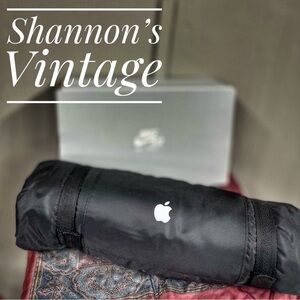 Apple promo embroidered packable 54 x 45 fleece throw blanket